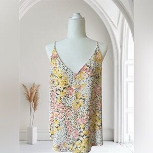 Ann Taylor Loft Floral Spaghetti Strap Top